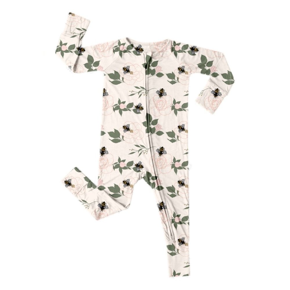 Bamboo Convertible PJs - Pink Peony